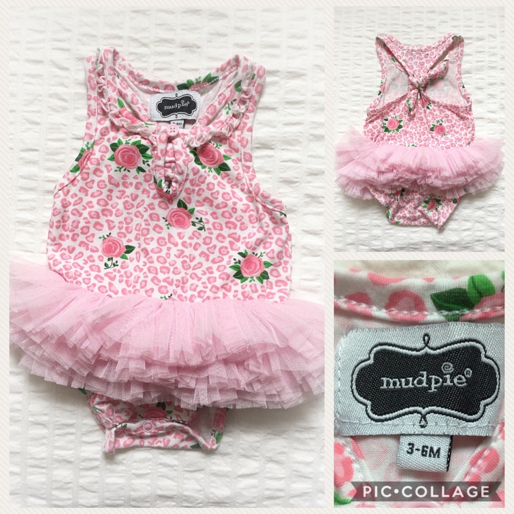 EUC Rose Tutu Crawler Onesie by Mudpie